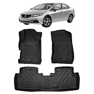 Jogo Tapete Bandeja Honda Civic G9 2012 até 2016 Automotivo