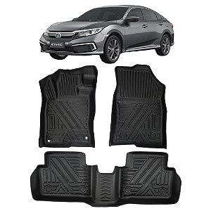 Jogo Tapete Bandeja Honda Civic G10 2017 até 2021 Automotivo