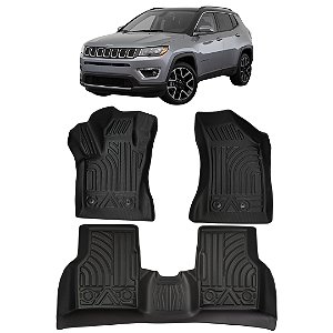Jogo Tapete Bandeja Jeep Compass 2017 até 2020 Automotivo