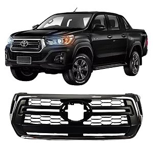 Grade Frontal Para Toyota Hilux 2019 A 2020 Cromada e Fosco