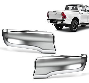 Ponteira Do Parachoque Tras Hilux 16-23 Cromado