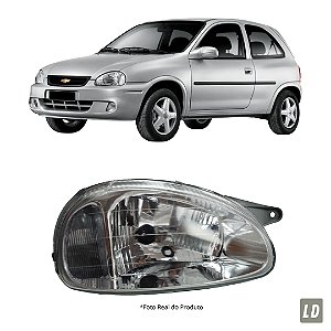 Farol Corsa 1994 Até 2000 Cromado Lado Direito Passageiro
