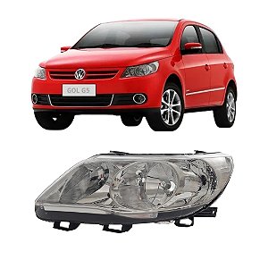 Farol Gol G5 Saveiro Voyage 2008 Até 2013 Duplo Cromado LE Motorista