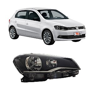 Farol Gol Voyage Saveiro G6 2013 até 2016 Máscara Negra Lado Direito Passageiro