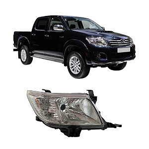 Farol Direito Hilux 2012 Até 2015 Cromado LD Passageiro