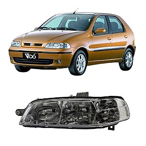 Farol Palio 2001 Até 2003 Mascara Cromada LE Motorista