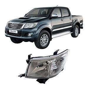 Farol Hilux 2012 Até 2015 Mascara Cromada LE Motorista
