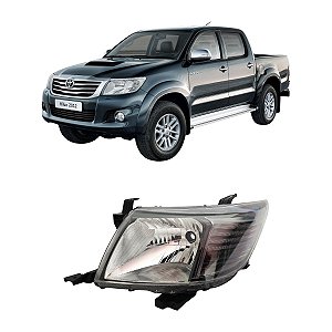 Farol Hilux 2012 Até 2015 Mascara Negra LE Motorista