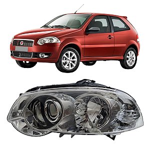 Farol Palio 2009 Até 2013 Mascara Cromado LE Motorista