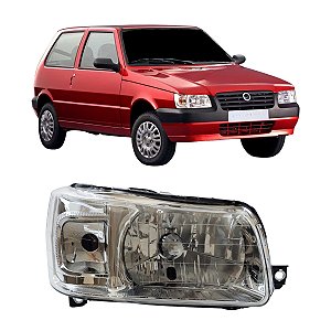 Farol Uno 2004 Até 2014 Mascara Cromada LD Passageiro
