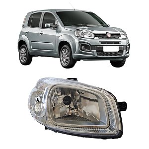 Farol Uno 2010 Até 2014 Mascara Cromada LD Passageiro