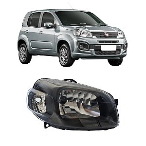 Farol Uno 2010 Até 2014 Mascara Negra LD Passageiro