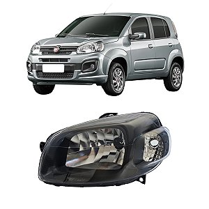 Farol Uno 2010 Até 2014 Mascara Negra LE Motorista