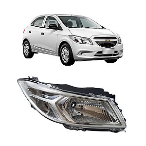 Farol Onix 2012 Até 2018 Mascara Cromada LD Passageiro