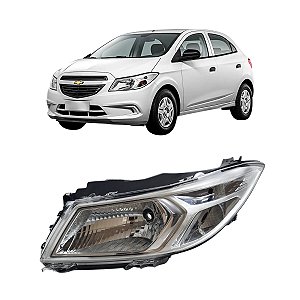 Farol Onix 2012 Até 2018 Mascara Cromada LE Motorista