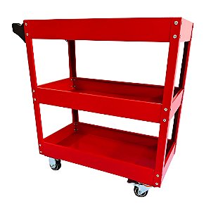 Carrinho Para Ferramentas Oficina Mecanica 3 Prateleiras 300kg