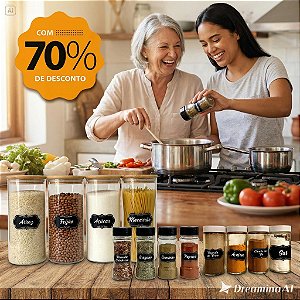 KIT 80 Adesivos Organizador Cozinha - Promocional