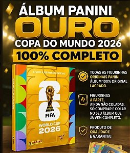 ÁLBUM COPA 2026 - COLECIONAR DOURADO - COMPLETO