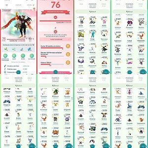 Conta Pokémon GO Nível 75 Valor ho-oh Apex