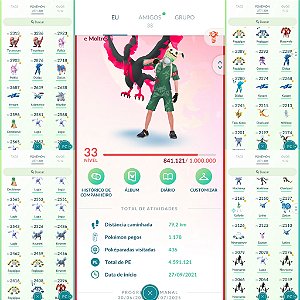 Conta Pokémon Go Nível 33 Valor