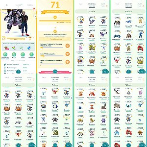 Conta Pokémon Go Nível 70 Instinct 38 Milhões de Poeira
