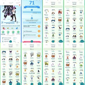 Conta Pokémon Go Nível 70 Mystic