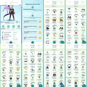 Conta Pokémon Go Nível 43 Mystic