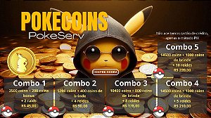 Combos Pacotes de Pokecoins + Reide Lendária