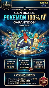 Serviço de Captura de Pokémon 100% IV | Pokeserv