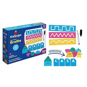 BRINQUEDO PEDAGOGICO MADEIRA KIT APREND.BRAILLE UNIDADE 1761-0 - XALINGO