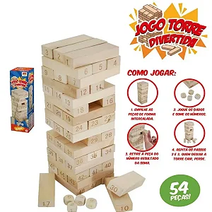 JOGO TORRE DIVERTIDA 54 PECAS