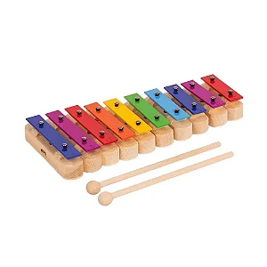 METALOFONE COLORIDO  10 TECLAS EM BARRAS KIDZZO