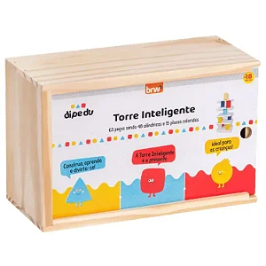 BRINQ. MAD. TORRE INTELIGENTE - 63 PÇS - CAIXA