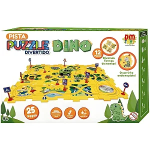 Pista Puzzle Divertido Dino 25 Peças