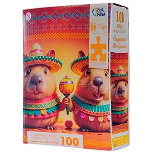 Quebra-Cabeça Capivaras Mexicanas – 100 Peças