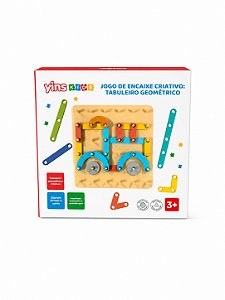 Jogo de Encaixe Criativo – Tabuleiro Geométrico Yins Kids