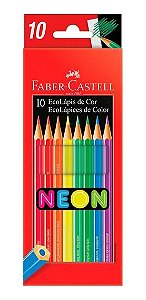 Lápis de Cor 10 cores, NEON - Faber Castell