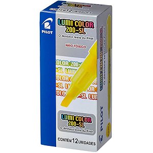 Marca Texto Lumi Color 200-Sl Caixa 12 Unidades Fluorescente Amarelo - Pilot