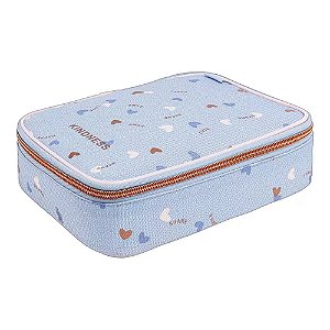 Estojo Escolar Box Academie Coração Azul - Tilibra