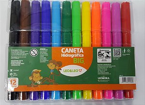 Canetinha Hidrográfica c/12 cores Jumbo - Leo & Leo