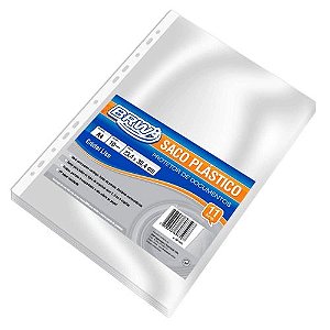 SACO PLASTICO PROTETOR DE DOCUMENTOS 11 FUROS PCT C/10