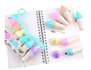 MARCADOR DE TEXTO CASQUINHA 6 UNIDADES