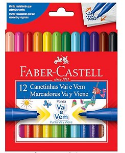 CANETINHA VAI E VEM 12 CORES - Faber Castell