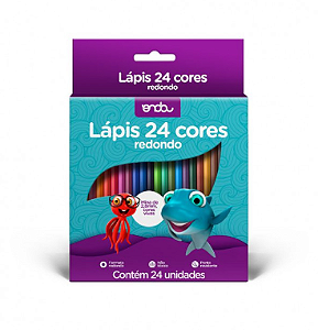 Lápis de Cor 24 Cores Redondo - Onda