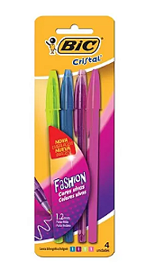 Caneta Esferográfica Fashion 4 Cores - Bic