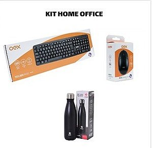 Kit Teclado + Mouse + Garrafa Térmica