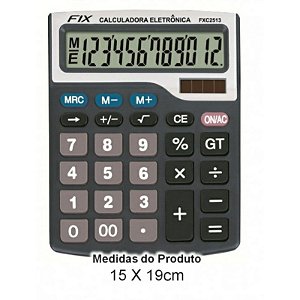 Calculadora Grande 12 Dígitos FIX FXC2513