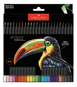 Lápis de cor Super Soft, 24 cores - Faber Castell