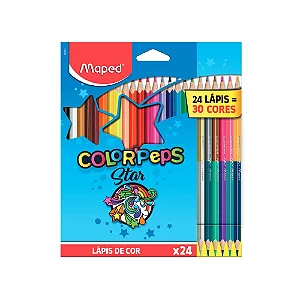 Lápis de cor, 24 cores - MAPED