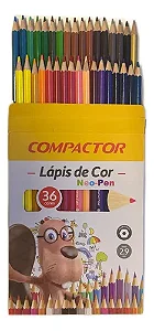 Lápis de cor, 36 cores - Compactor Neo Pen